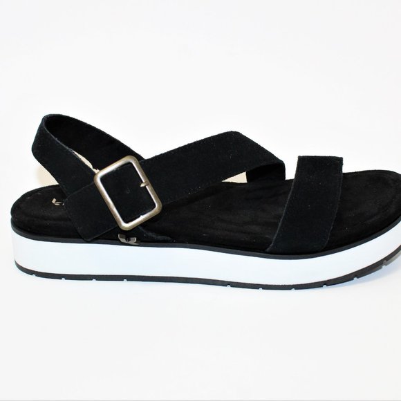 Koolaburra by UGG Buckle Sandals Platforms Black/White Women's 9 New! - Picture 4 of 12